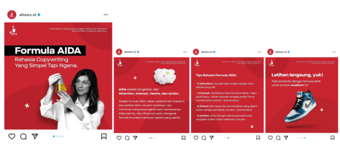 formula-instagram-carousel formula aida untuk instagram caraousel oleh allstars